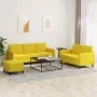 Juego de sofás 3 piezas terciopelo amarillo de , Sofás - Ref: Foro24-3202030, Precio: 553,09 €, Descuento: %