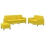 Juego de sofás 3 piezas terciopelo amarillo de , Sofás - Ref: Foro24-3202030, Precio: 553,09 €, Descuento: %
