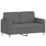 Sofa set with cushions 2 pieces dark gray fabric by , Sofas - Ref: Foro24-3202087, Price: 426,68 €, Discount: %