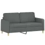 Sofa set with cushions 2 pieces dark gray fabric by , Sofas - Ref: Foro24-3202087, Price: 426,68 €, Discount: %