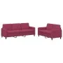 Red velvet 2-piece sofa set by , Sofas - Ref: Foro24-3202018, Price: 488,24 €, Discount: %