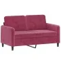 Red velvet 2-piece sofa set by , Sofas - Ref: Foro24-3202018, Price: 488,24 €, Discount: %