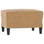 Brown velvet 3-piece sofa set with cushions by , Sofas - Ref: Foro24-3202051, Price: 578,45 €, Discount: %