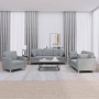 Sofa set with cushions 3 pieces light gray fabric by , Sofas - Ref: Foro24-3202070, Price: 694,16 €, Discount: %