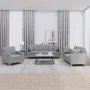 Sofa set with cushions 3 pieces light gray fabric by , Sofas - Ref: Foro24-3202070, Price: 614,22 €, Discount: %