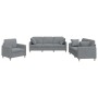 Sofa set with cushions 3 pieces light gray fabric by , Sofas - Ref: Foro24-3202070, Price: 694,16 €, Discount: %
