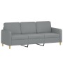Sofa set with cushions 3 pieces light gray fabric by , Sofas - Ref: Foro24-3202070, Price: 694,16 €, Discount: %
