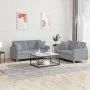 Sofa set with cushions 2 pieces light gray fabric by , Sofas - Ref: Foro24-3202102, Price: 456,74 €, Discount: %
