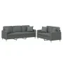 Sofagarnitur mit Kissen 2-teilig aus dunkelgrauem Stoff von , Sofas - Ref: Foro24-3202135, Preis: 518,86 €, Rabatt: %
