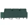 Dunkelgrünes 3-Sitzer-Sofa aus Samt, 180 cm von , Sofas - Ref: Foro24-359211, Preis: 268,21 €, Rabatt: %