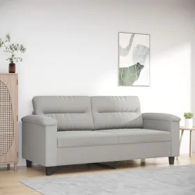 2-Sitzer-Sofa aus hellgrauem Mikrofaserstoff, 140 cm von , Sofas - Ref: Foro24-359562, Preis: 200,71 €, Rabatt: %