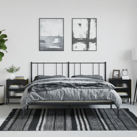 Nachttische 2 Einheiten aus Glas und schwarzem Stahl 50x35x60 cm von , Nachttische - Ref: Foro24-3211825, Preis: 198,29 €, Ra...