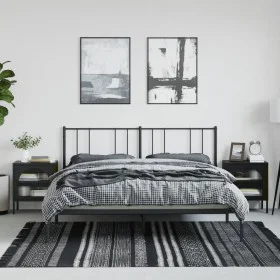 Nachttische 2 Einheiten aus Glas und schwarzem Stahl 50x35x60 cm von , Nachttische - Ref: Foro24-3211825, Preis: 195,25 €, Ra...