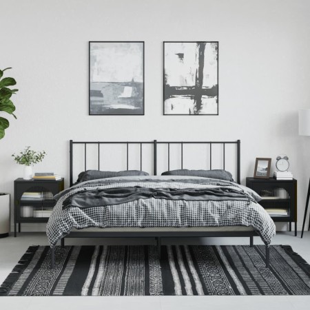 Mesitas de noche 2 unidades vidrio y acero negro 50x35x60 cm de , Mesitas de noche - Ref: Foro24-3211825, Precio: 197,52 €, D...