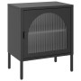 Mesitas de noche 2 unidades vidrio y acero negro 50x35x60 cm de , Mesitas de noche - Ref: Foro24-3211825, Precio: 197,52 €, D...