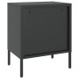 Mesitas de noche 2 unidades vidrio y acero negro 50x35x60 cm de , Mesitas de noche - Ref: Foro24-3211825, Precio: 197,52 €, D...