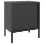 Mesitas de noche 2 unidades vidrio y acero negro 50x35x60 cm de , Mesitas de noche - Ref: Foro24-3211825, Precio: 195,25 €, D...