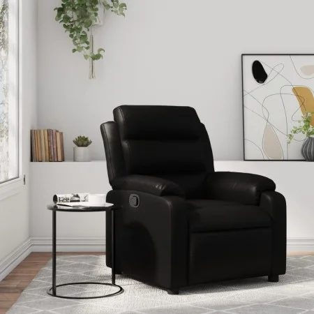 Sillón reclinable de cuero sintético negro de , Sillones - Ref: Foro24-373486, Precio: 222,68 €, Descuento: %