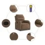 Brown Fabric Massage Recliner by , Armchairs - Ref: Foro24-373478, Price: 264,40 €, Discount: %