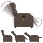Sillón de masaje reclinable cuero sintético marrón de , Sillones - Ref: Foro24-373569, Precio: 272,37 €, Descuento: %