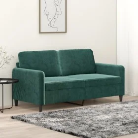 Dunkelgrünes 2-Sitzer-Sofa aus Samt, 140 cm von , Sofas - Ref: Foro24-359444, Preis: 223,93 €, Rabatt: %