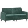Dunkelgrünes 2-Sitzer-Sofa aus Samt, 140 cm von , Sofas - Ref: Foro24-359444, Preis: 228,12 €, Rabatt: %