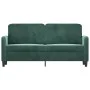 Dunkelgrünes 2-Sitzer-Sofa aus Samt, 140 cm von , Sofas - Ref: Foro24-359444, Preis: 223,93 €, Rabatt: %