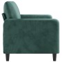 Dunkelgrünes 2-Sitzer-Sofa aus Samt, 140 cm von , Sofas - Ref: Foro24-359444, Preis: 228,12 €, Rabatt: %