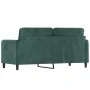 Dunkelgrünes 2-Sitzer-Sofa aus Samt, 140 cm von , Sofas - Ref: Foro24-359444, Preis: 223,93 €, Rabatt: %