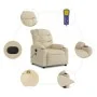 Liegender Massagesessel aus cremefarbenem Stoff von , Sessel - Ref: Foro24-374164, Preis: 270,51 €, Rabatt: %