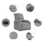 Light Gray Fabric Recliner by , Armchairs - Ref: Foro24-374147, Price: 209,02 €, Discount: %
