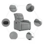 Sillón reclinable de tela gris claro de , Sillones - Ref: Foro24-374147, Precio: 206,04 €, Descuento: %