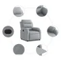 Electric recliner light gray fabric by , Armchairs - Ref: Foro24-3204956, Price: 291,02 €, Discount: %