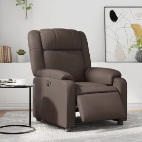 Brown Faux Leather Power Recliner by , Armchairs - Ref: Foro24-3205138, Price: 294,84 €, Discount: %