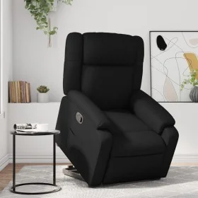 Sillón reclinable elevable cuero artificial negro de , Sillones - Ref: Foro24-3205150, Precio: 311,73 €, Descuento: %
