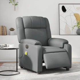 Grauer elektrisch verstellbarer Massagesessel aus Kunstleder von , Sessel - Ref: Foro24-3205146, Preis: 315,98 €, Rabatt: %