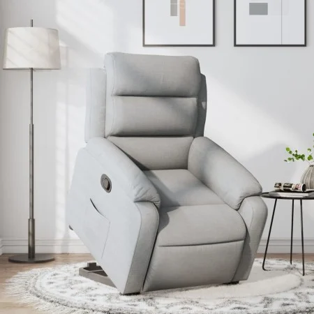 Light Gray Fabric Liftable Recliner by , Armchairs - Ref: Foro24-3204980, Price: 329,02 €, Discount: %