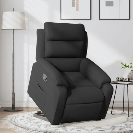 Sillón reclinable elevable tela negro de , Sillones - Ref: Foro24-3204982, Precio: 298,35 €, Descuento: %