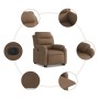 Brown Fabric Electric Liftable Recliner Chair by , Armchairs - Ref: Foro24-3205008, Price: 345,96 €, Discount: %