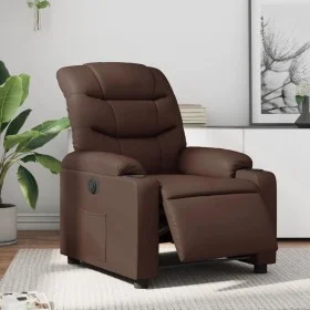 Brown Faux Leather Power Recliner by , Armchairs - Ref: Foro24-3206587, Price: 292,31 €, Discount: %