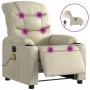Cremefarbener elektrisch verstellbarer Massagesessel aus Kunstleder von , Sessel - Ref: Foro24-3206593, Preis: 304,02 €, Raba...