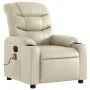 Cremefarbener elektrisch verstellbarer Massagesessel aus Kunstleder von , Sessel - Ref: Foro24-3206593, Preis: 304,02 €, Raba...