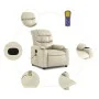 Cremefarbener elektrisch verstellbarer Massagesessel aus Kunstleder von , Sessel - Ref: Foro24-3206593, Preis: 304,02 €, Raba...