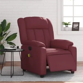 Red synthetic leather electric reclining massage chair by , Armchairs - Ref: Foro24-3205261, Price: 258,94 €, Discount: %