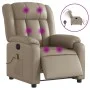 Cappuccino Synthetic Leather Electric Massage Recliner by , Armchairs - Ref: Foro24-3205263, Price: 280,09 €, Discount: %