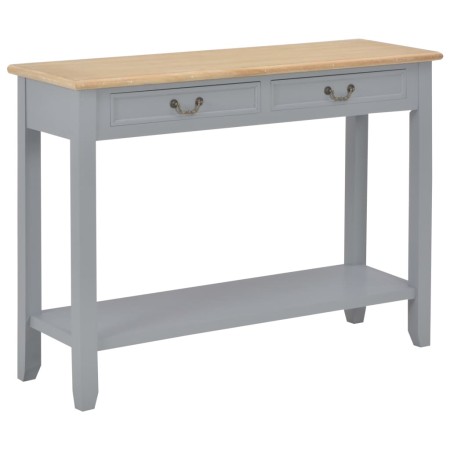Gray wooden console table 110x35x80 cm by vidaXL, Side tables - Ref: Foro24-249902, Price: 184,53 €, Discount: %