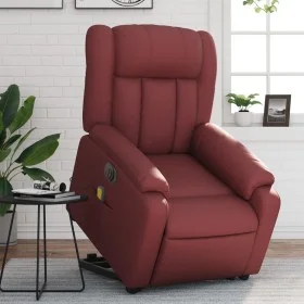 Sillón de masaje elevable eléctrico cuero artificial rojo tinto de , Sillones - Ref: Foro24-3205289, Precio: 342,25 €, Descue...