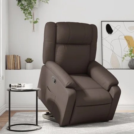 Brown synthetic leather lift-up recliner by , Armchairs - Ref: Foro24-3205152, Price: 327,08 €, Discount: %