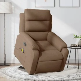 Anhebbarer, elektrisch verstellbarer Massagesessel aus braunem Stoff von , Sessel - Ref: Foro24-3205020, Preis: 389,39 €, Rab...