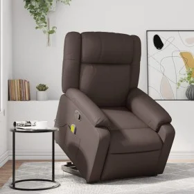 Sillón reclinable de masaje de pie de cuero sintético marrón de , Sillones - Ref: Foro24-3205159, Precio: 321,84 €, Descuento: %